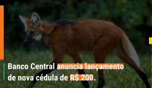 Nova Cédula de R$ 200 Lobo-guará